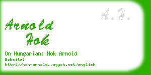 arnold hok business card